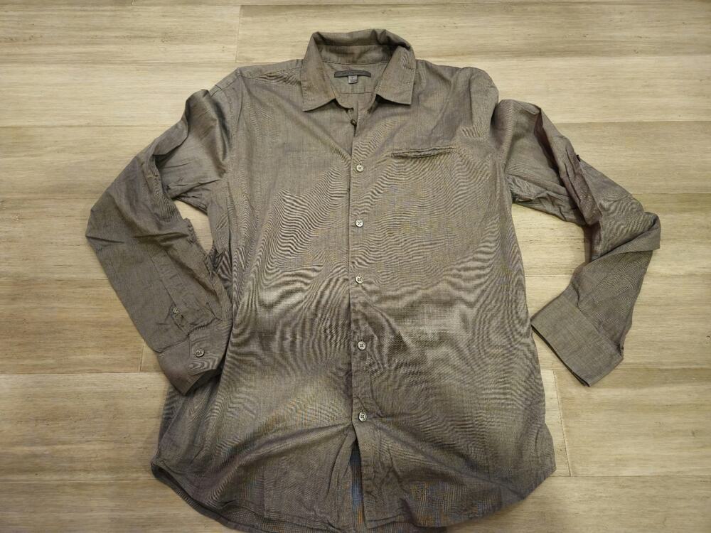 John Varvatos USA Mens M Button Down Shirt Grey